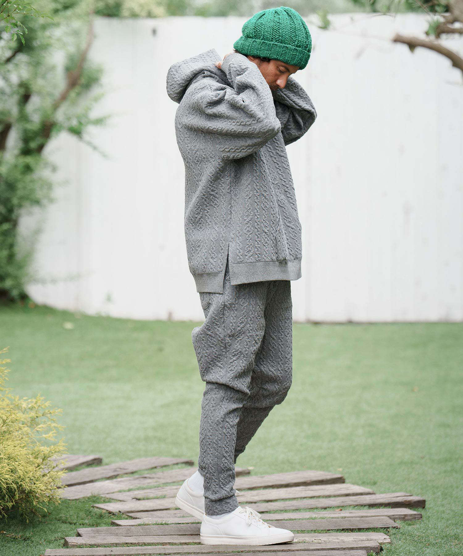 60%OFF【CAMBIO(カンビオ)】ケーブルキルティングプルパーカー(CAM