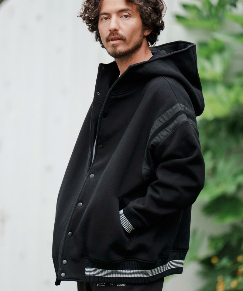 CAMBIO(カンビオ)】Back Brushed Sweat Hooded Studium Jacket