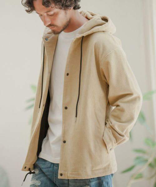 CAMBIO(カンビオ)】Back Brushed Sweat Hooded Studium Jacket