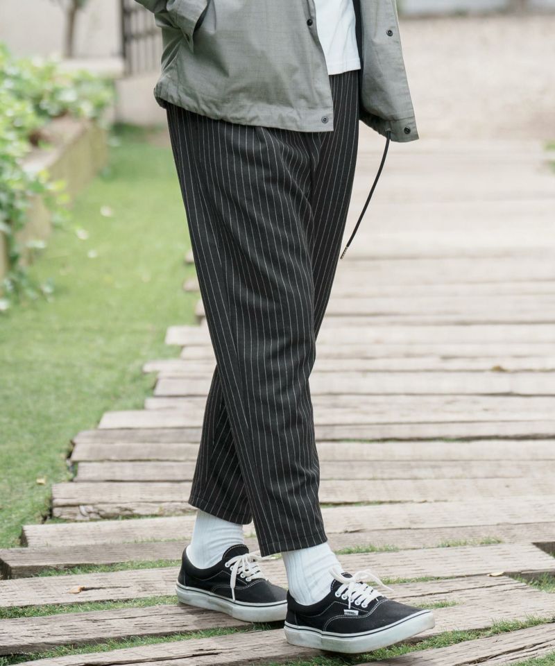 CAMBIO(カンビオ)】Pin Stripe Tapered Easy Pants イージーパンツ