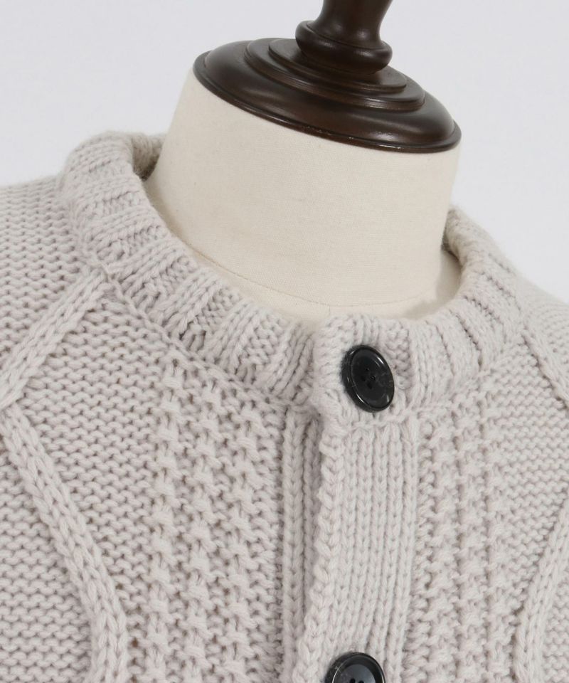 Magine(マージン)】DIAMOND CABLE CREW NECK KNIT CARDIGAN