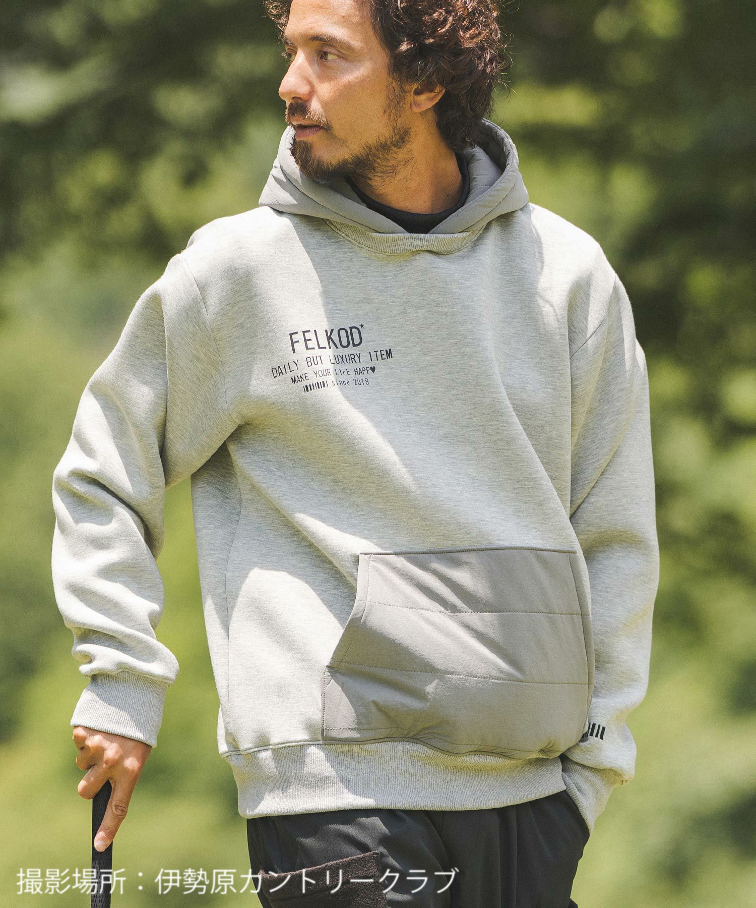 60%OFF【felkod(フィルコッド)】Quilting Mix Cardboard Knit Parka