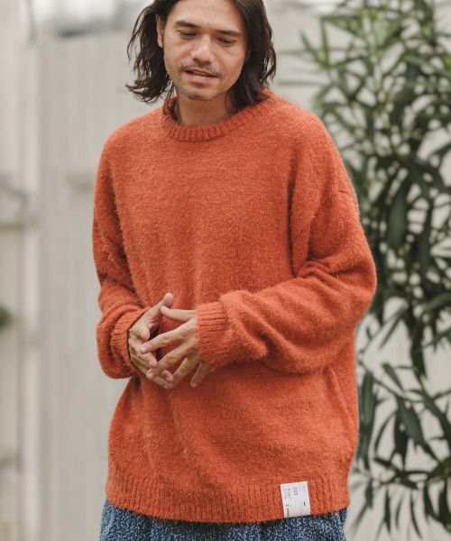 ニット Wool Mix Shaggy Knit Pullover - ミックスウール混