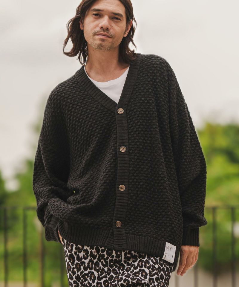 CAMBIO(カンビオ)】Waffle Knit Cardigan カーディガン(PF-232-005