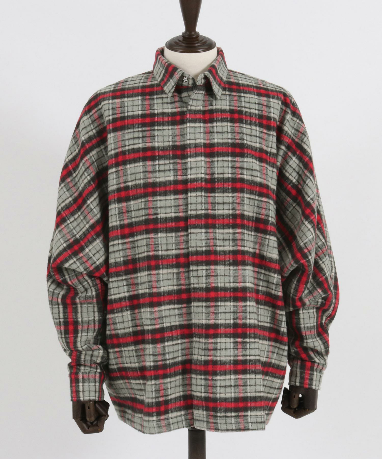 50%OFF【CAMBIO(カンビオ)】ルーズシルエット比翼チェックシャツ(CMB-R0041) | CAMBIO カンビオ