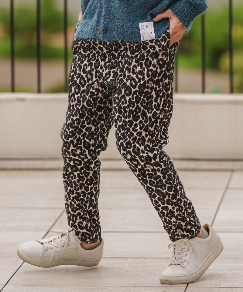 CAMBIO(カンビオ)】Leopard Jacquard Heavyweight Easy Pants イージー