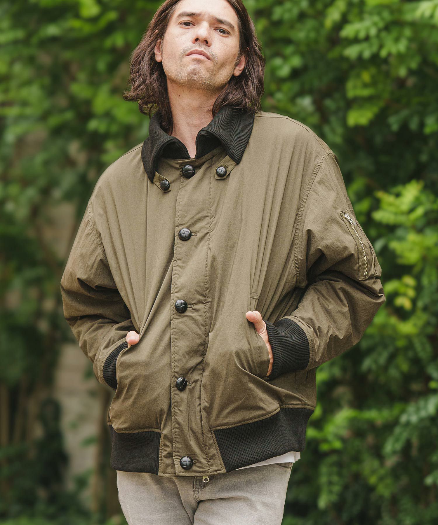 50%OFF【CAMBIO(カンビオ)】Donkey Collar Rib Jacket ミリタリー 