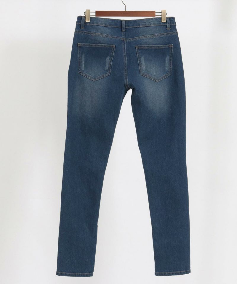 30%OFF【CAMBIO(カンビオ)】Damage Stretch Denim Skinny Pants