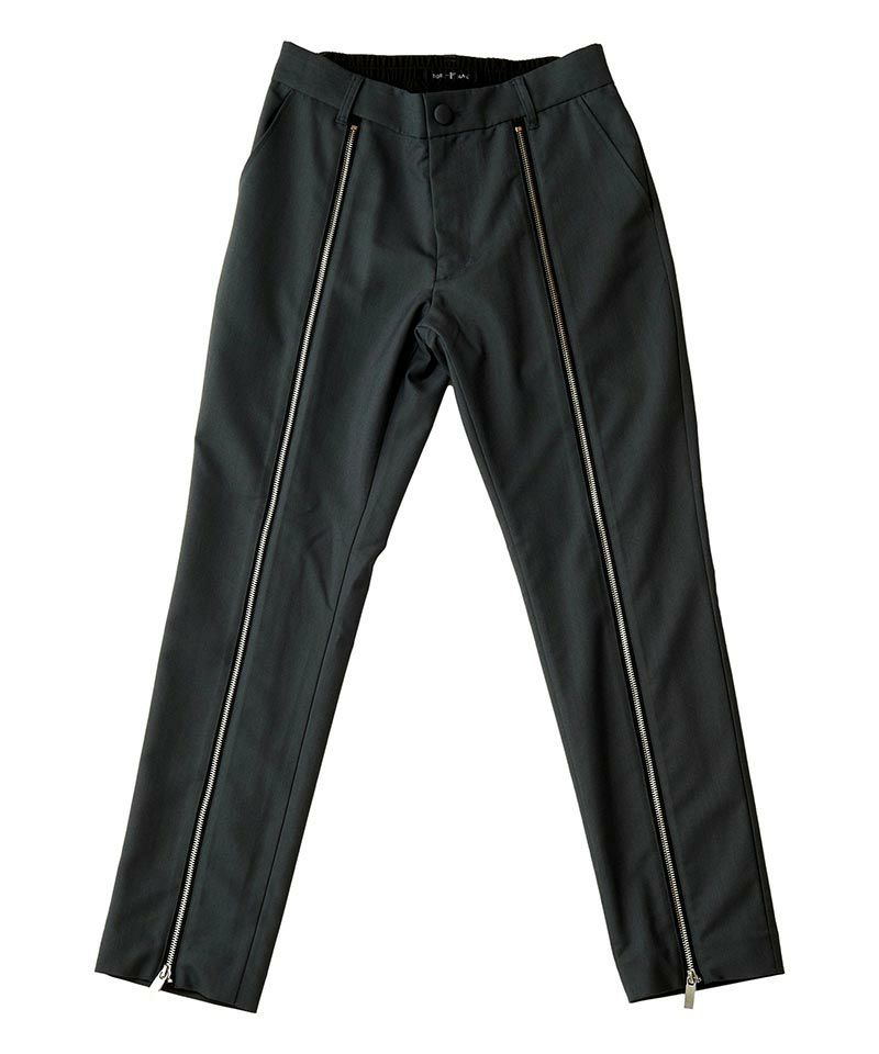 50%OFF【NO ID.(ノーアイディー)】ﾌﾛﾝﾄZIPﾄﾗｳｻﾞｰｽﾞ パンツ(453006-523P 