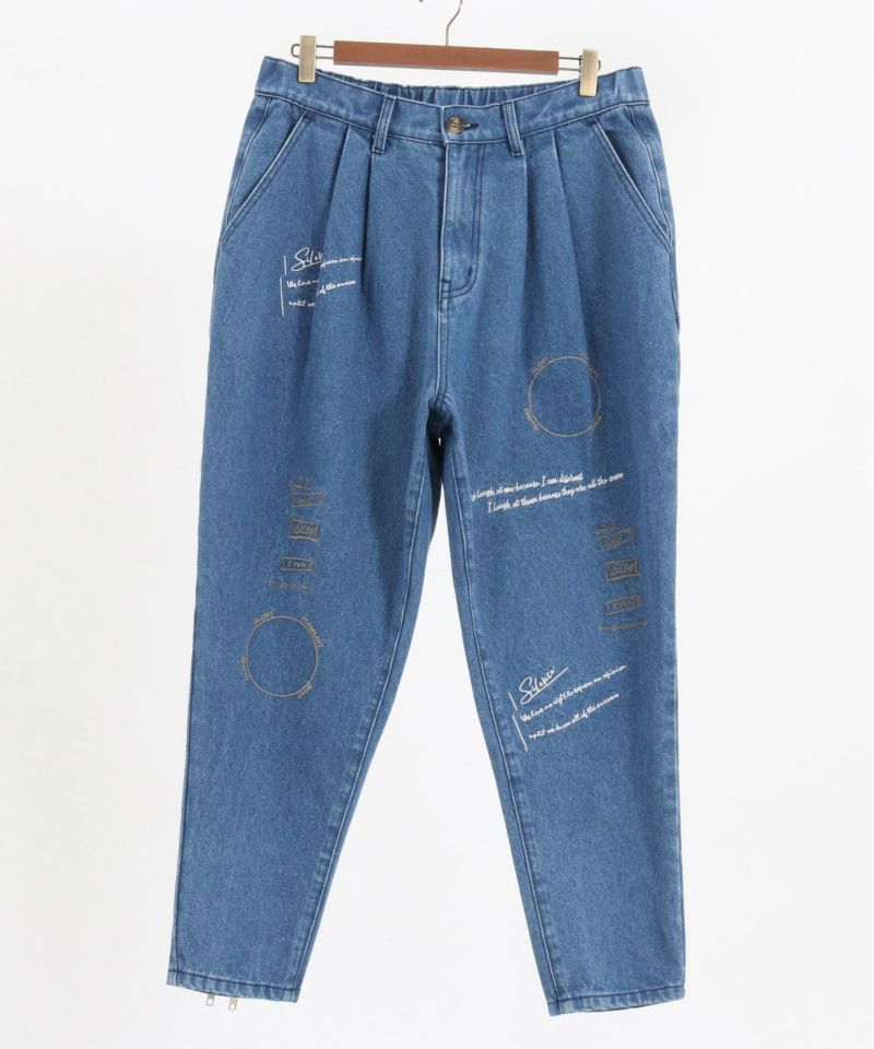 GLIMCLAP(グリムクラップ)】Multicolor embroidery design denim pants 