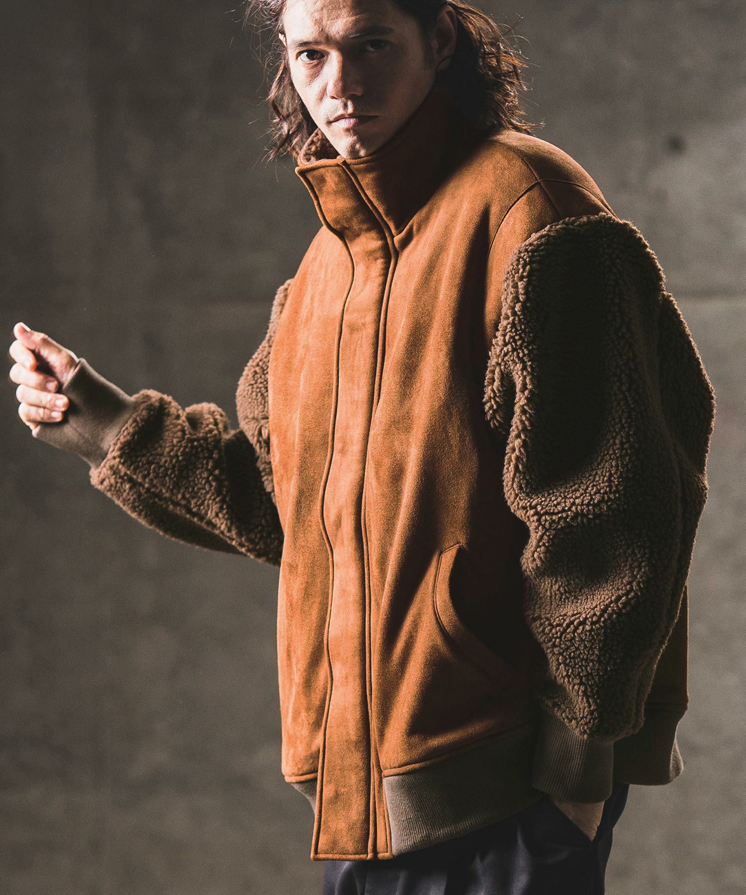 30%OFF【GLIMCLAP(グリムクラップ)】Logo design stand-collar jersey  