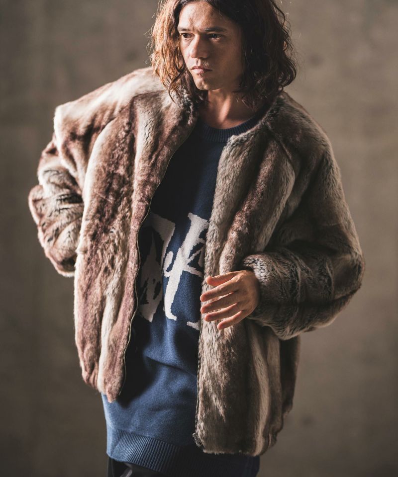 30%OFF【GLIMCLAP(グリムクラップ)】Fake fur collarless design blouson  フェイクファーカラーレスジャケット(15-080-gla-cd) | CAMBIO カンビオ