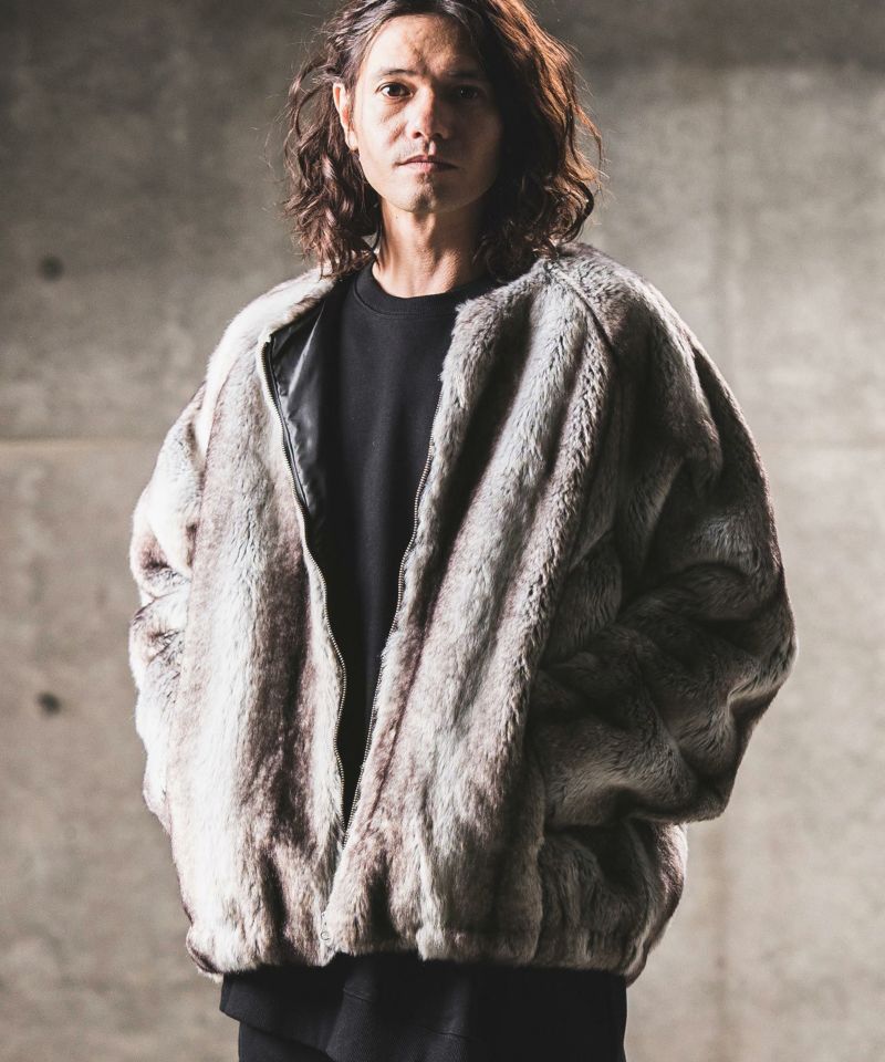 ✨新品タグ付き✨GLIM CLAP ファーコート ノーカラー ファージャケット 50%OFF【GLIMCLAP(グリムクラップ)】Fake fur collarless design