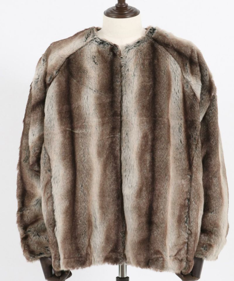 50%OFF【GLIMCLAP(グリムクラップ)】Fake fur collarless design