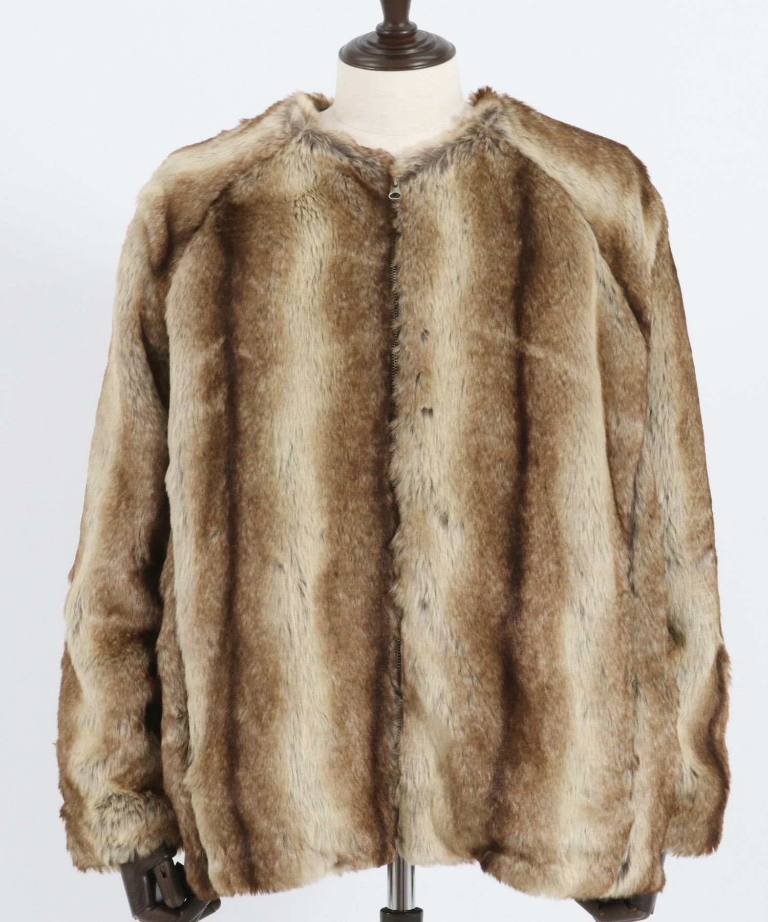 50%OFF【GLIMCLAP(グリムクラップ)】Fake fur collarless design