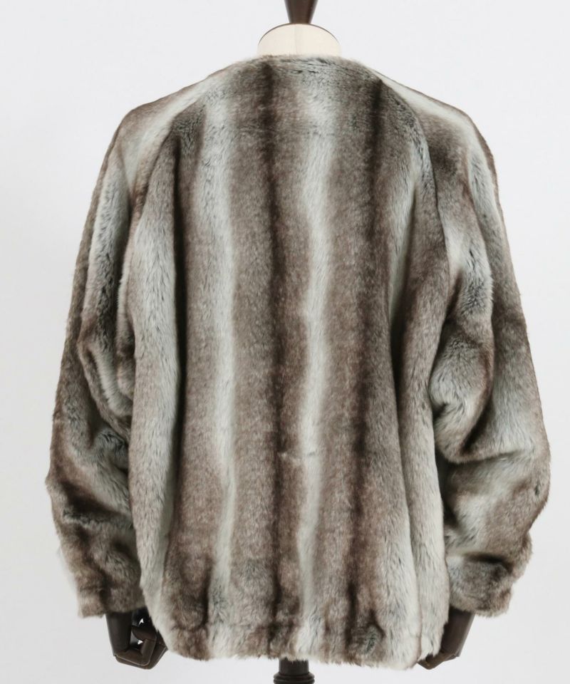 50%OFF【GLIMCLAP(グリムクラップ)】Fake fur collarless design