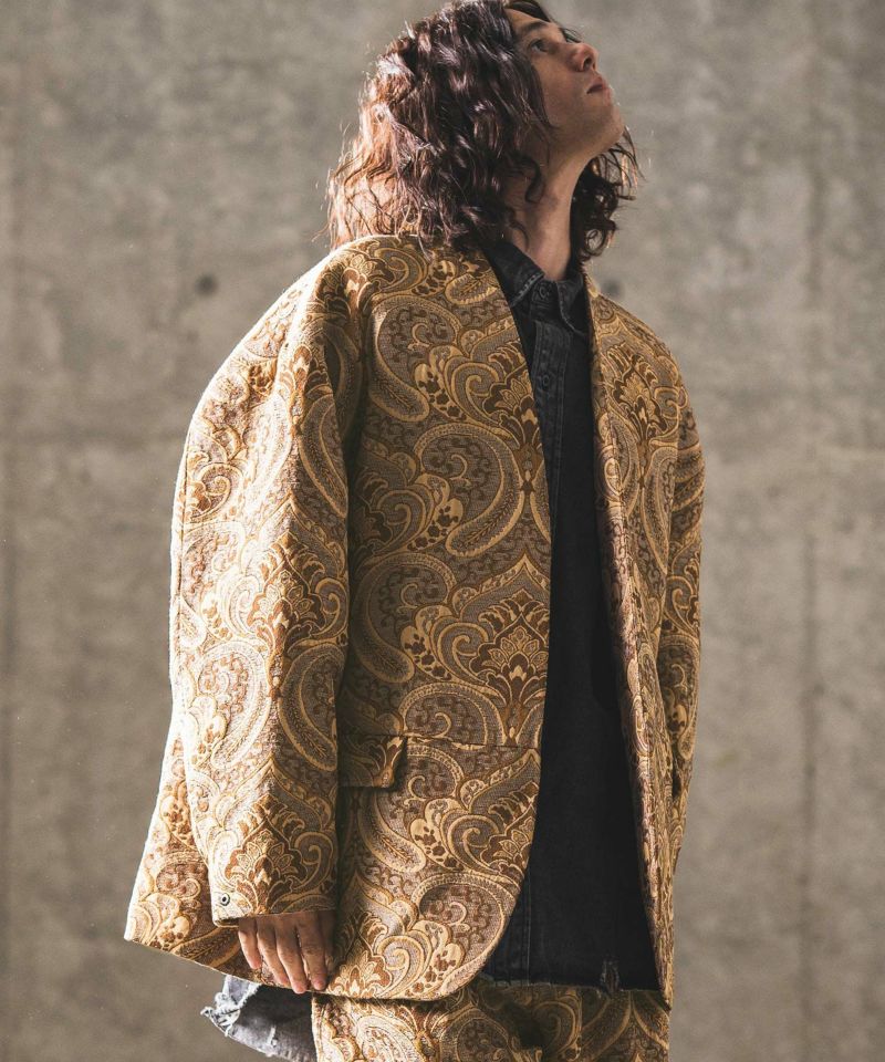 mj9397- Gobelins tapestry minimal detail & big silhouette jacket