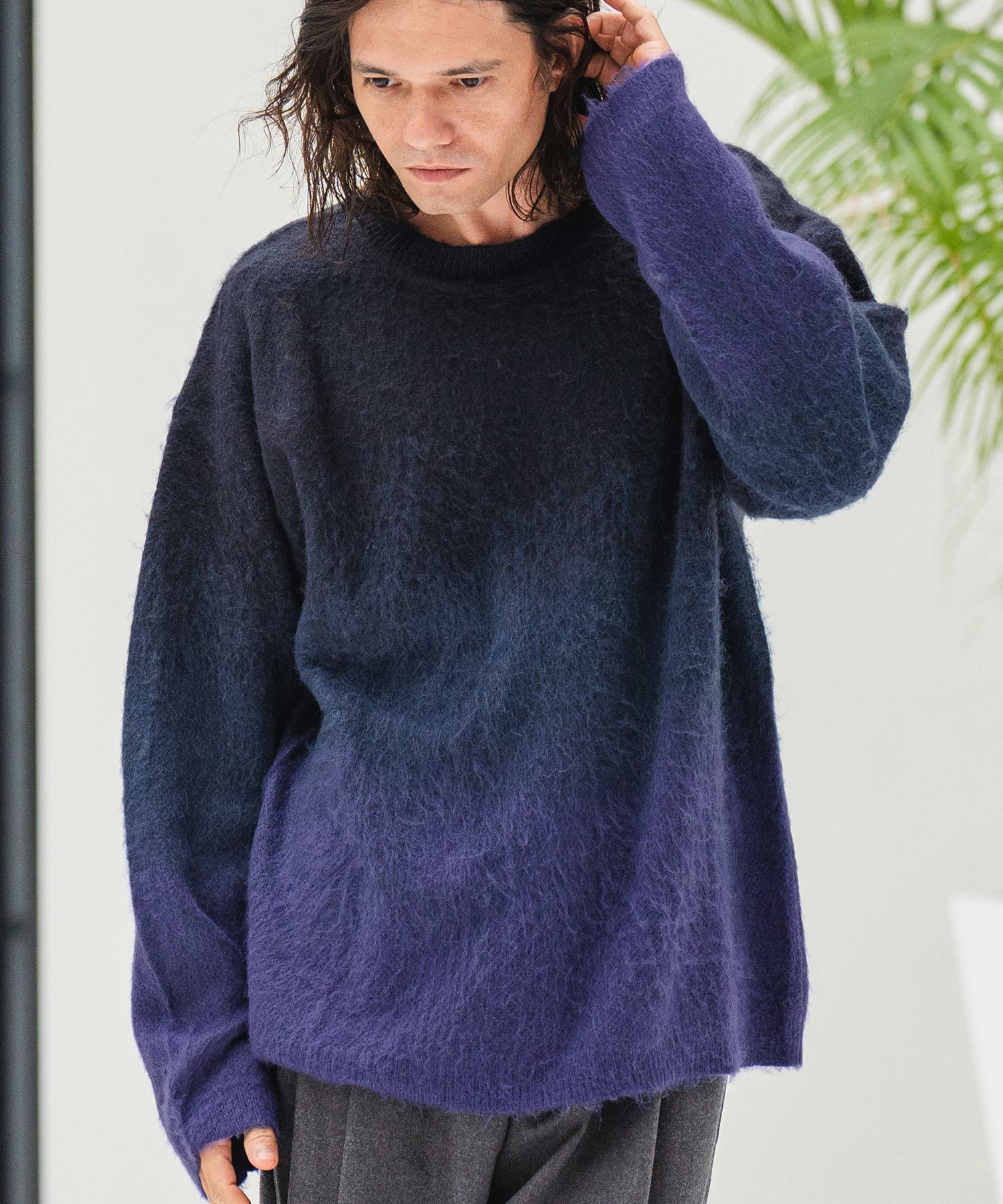 30%OFF【CAMBIO(カンビオ)】グラデーションモヘアニットプルオーバー 