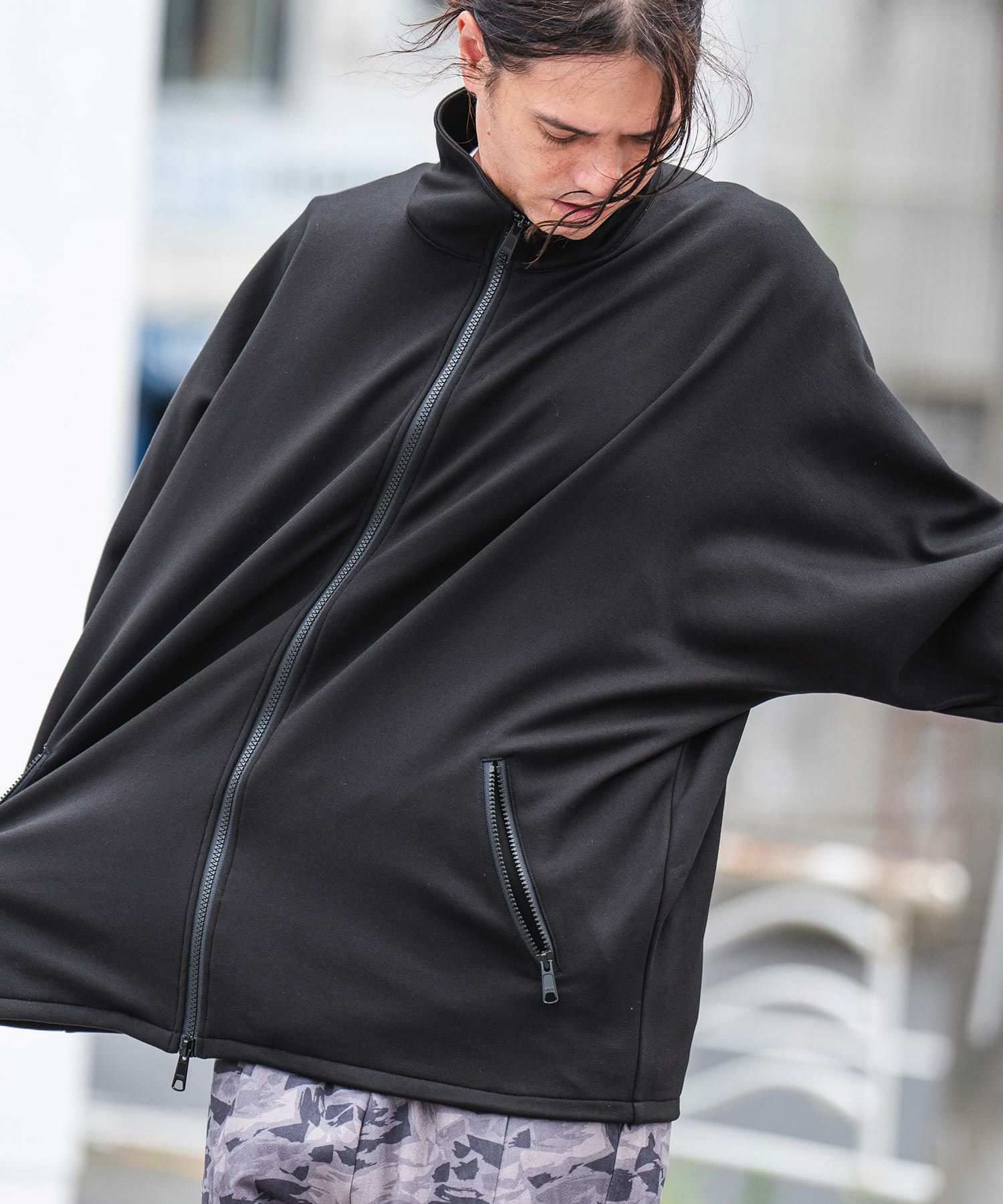 30%OFF【CAMBIO(カンビオ)】Bonding Fleece Kersey Dolman Sleeve 