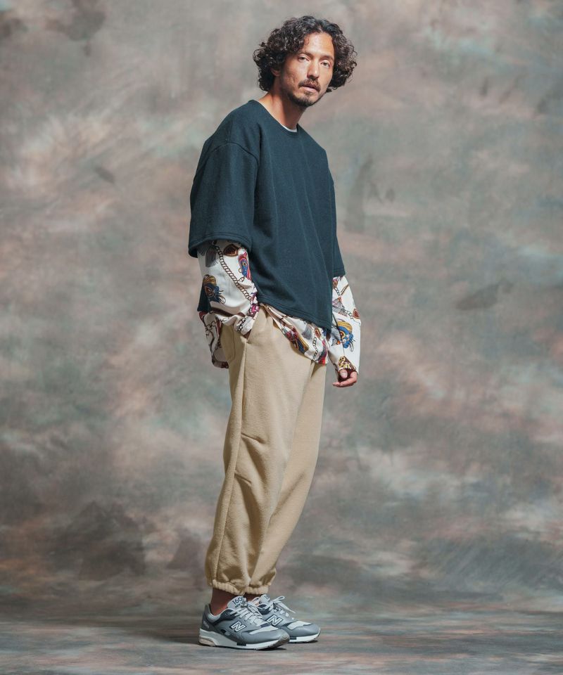 50%OFF【Jih Nunc(ジーヌンク)】フリーススウェットリブパンツ(JIH