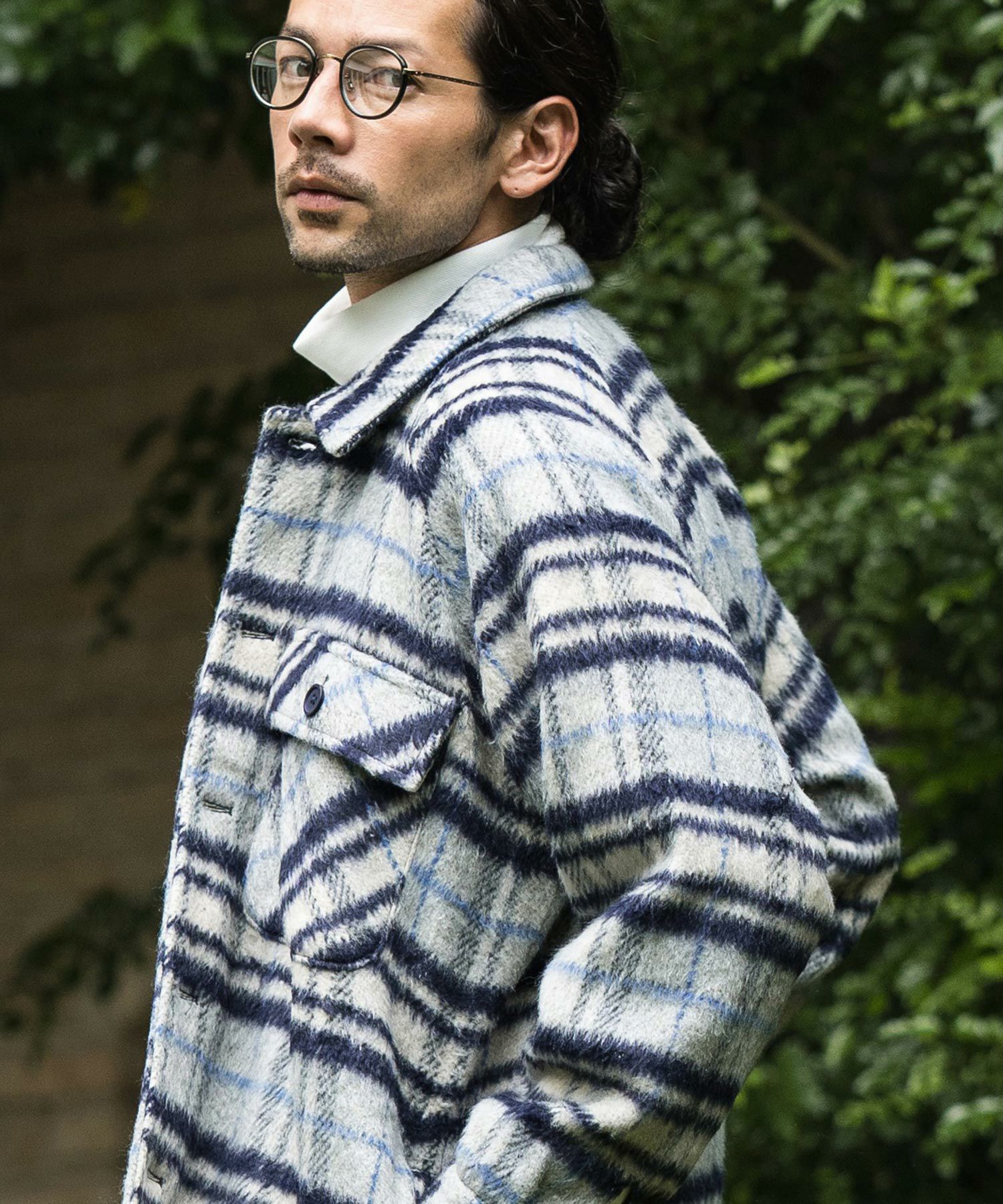 50%OFF【CAMBIO(カンビオ)】Check Shaggy CPO Jacket CPOジャケット