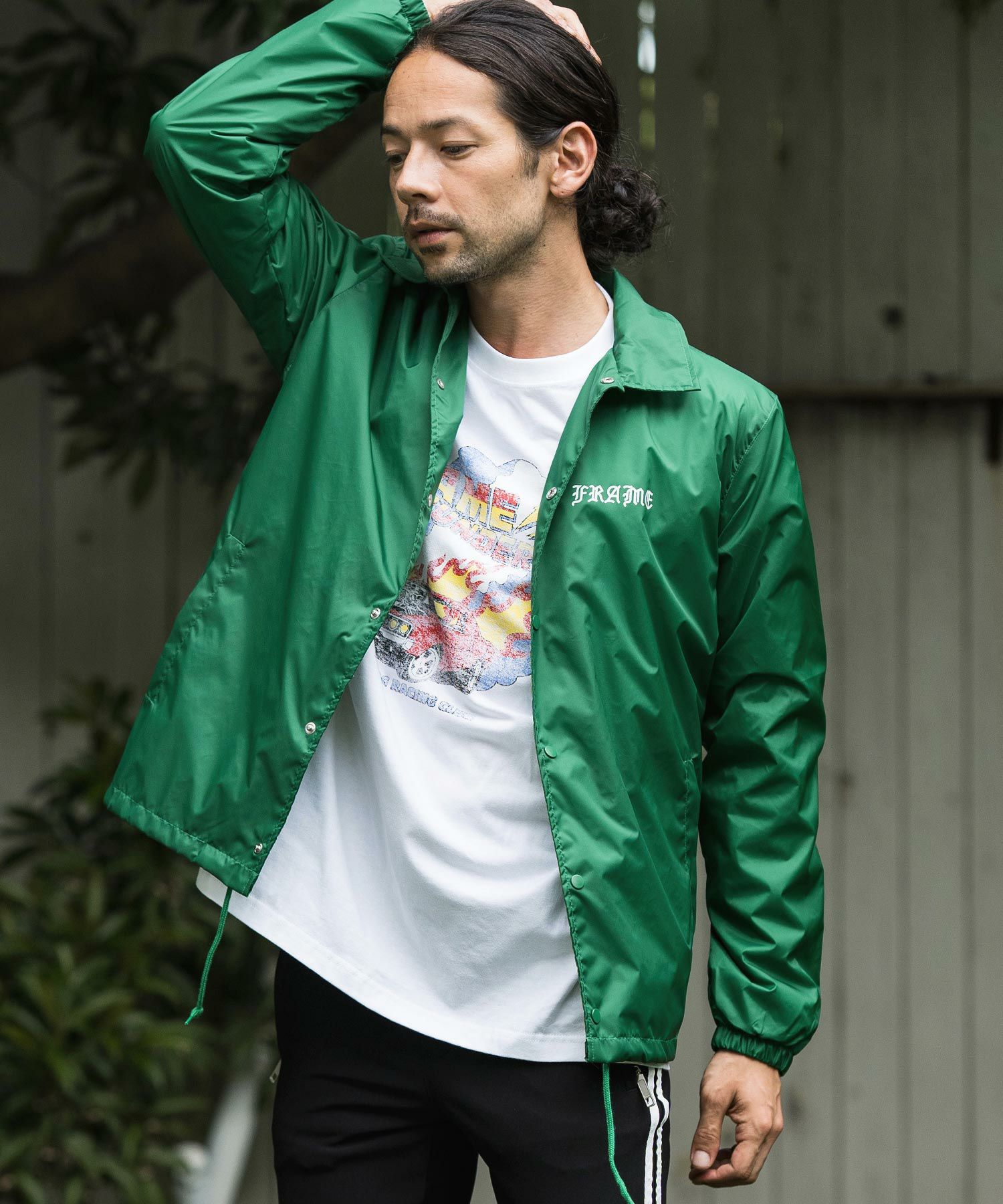 50%OFF【CAMBIO(カンビオ)】プリントコーチジャケット（Cross Frame