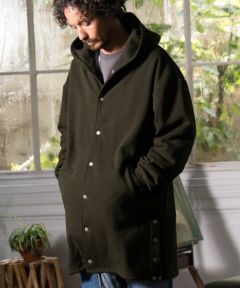 【ANGENEHM(アンゲネーム)】Shaggy lining material open-front hoodie  フードコート(AG01-018acd)