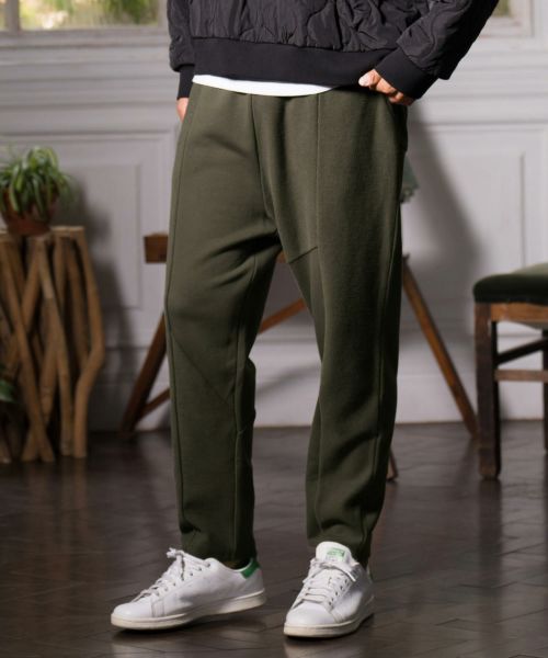 ANGENEHM(アンゲネーム)】Different materials switching design pants 