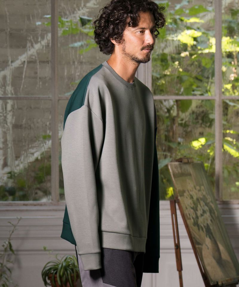 ANGENEHM(アンゲネーム)】Double knit material one arm color scheme