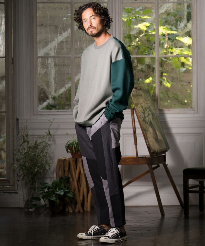 ANGENEHM(アンゲネーム)】Double knit material one arm color scheme