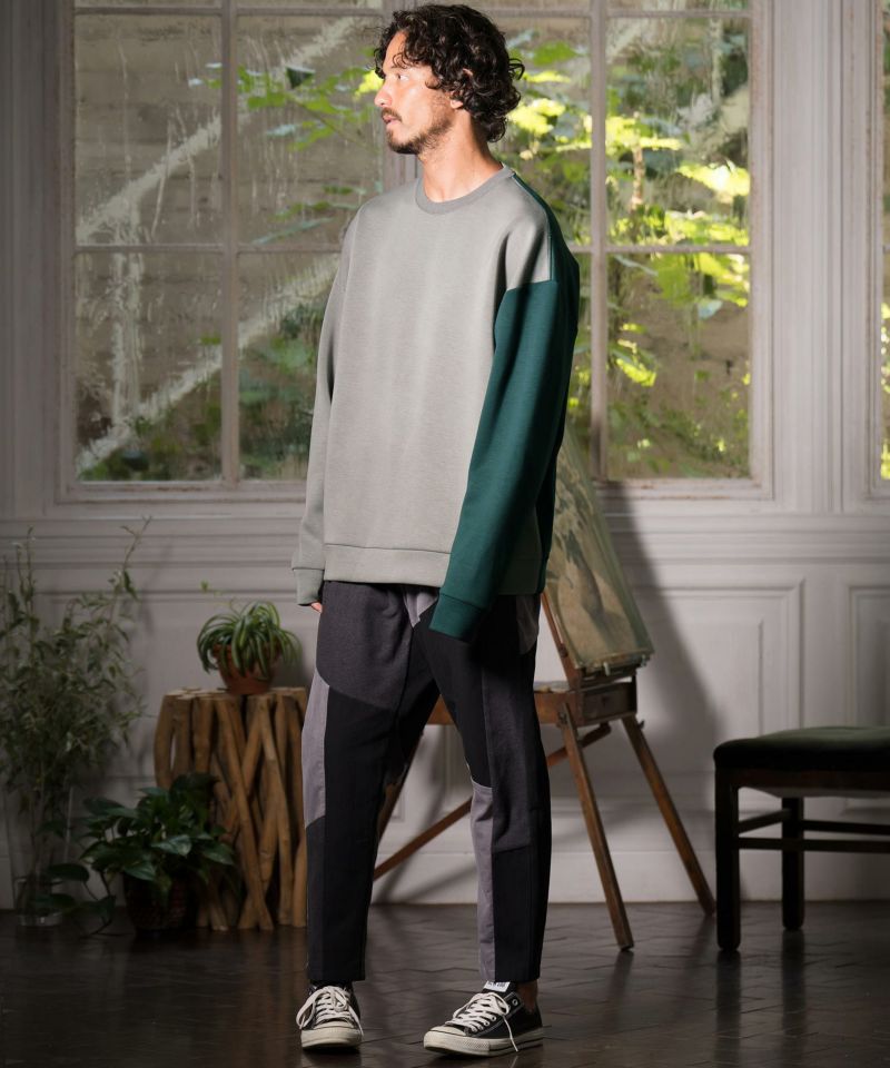 ANGENEHM(アンゲネーム)】Double knit material one arm color scheme