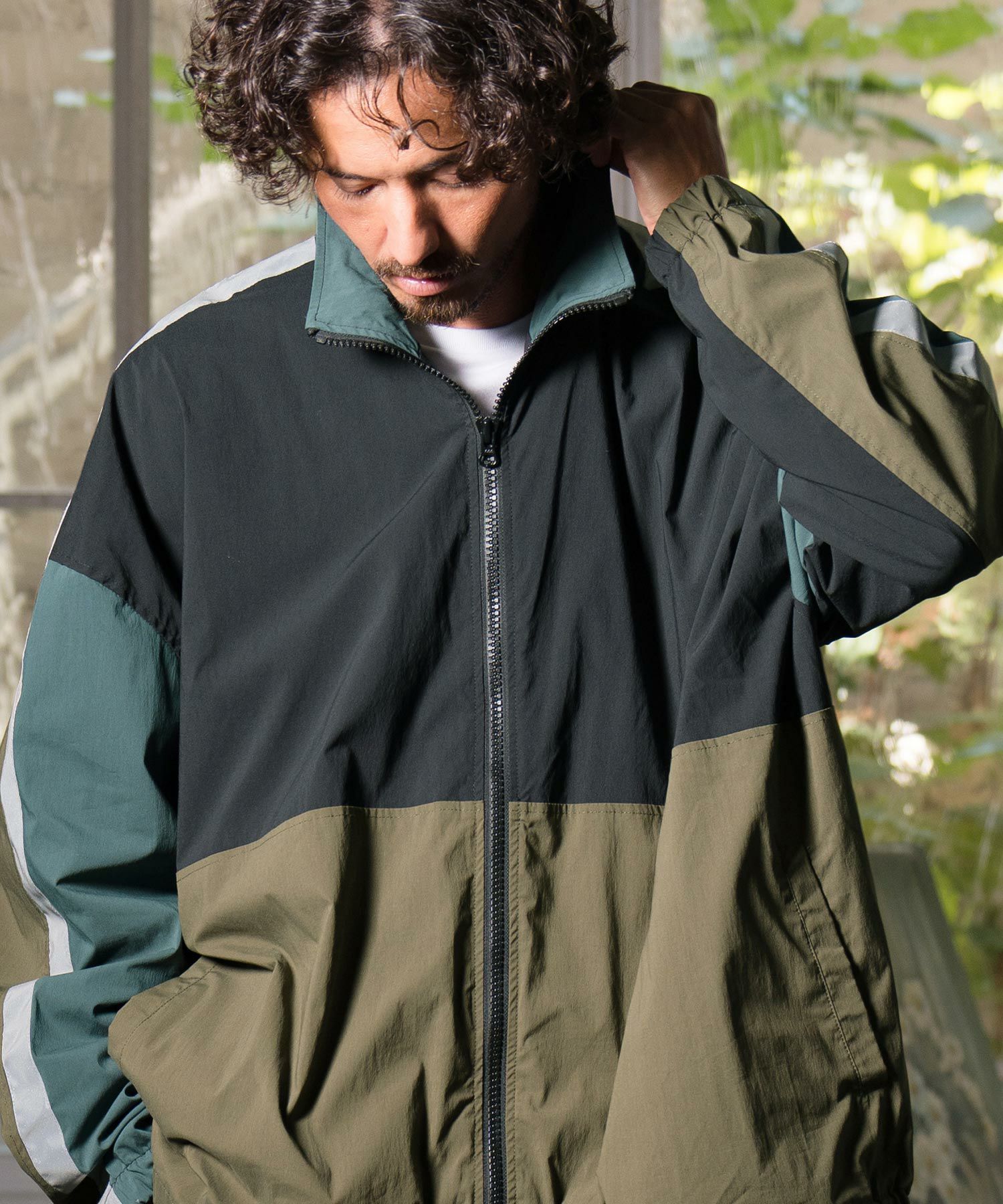 ANGENEHM(アンゲネーム)】Color scheme design windbreaker ウィンド 