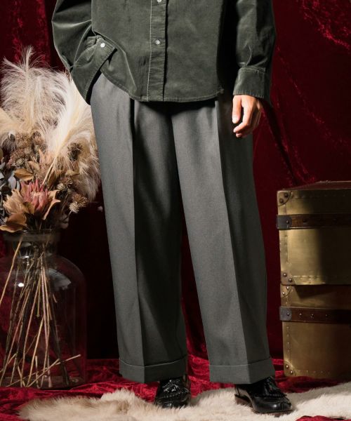 30%OFF【ANGENEHM(アンゲネーム)】Roll up design wide straight silhouette pants パンツ(AG01-acd002)