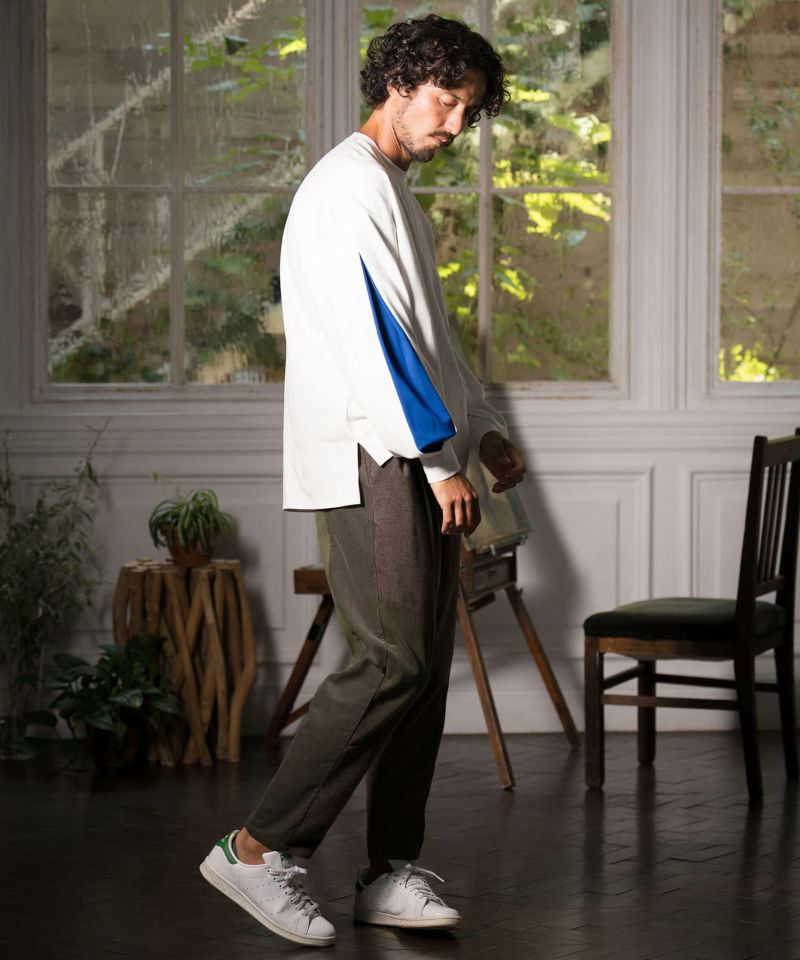 ANGENEHM(アンゲネーム)】Different materials switching design pants