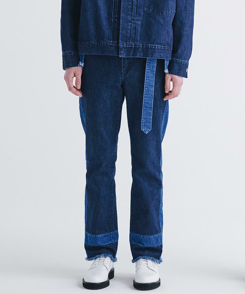 30%OFF【CULLNI(クルニ)】Side Line Straight Denim デニムパンツ(23 