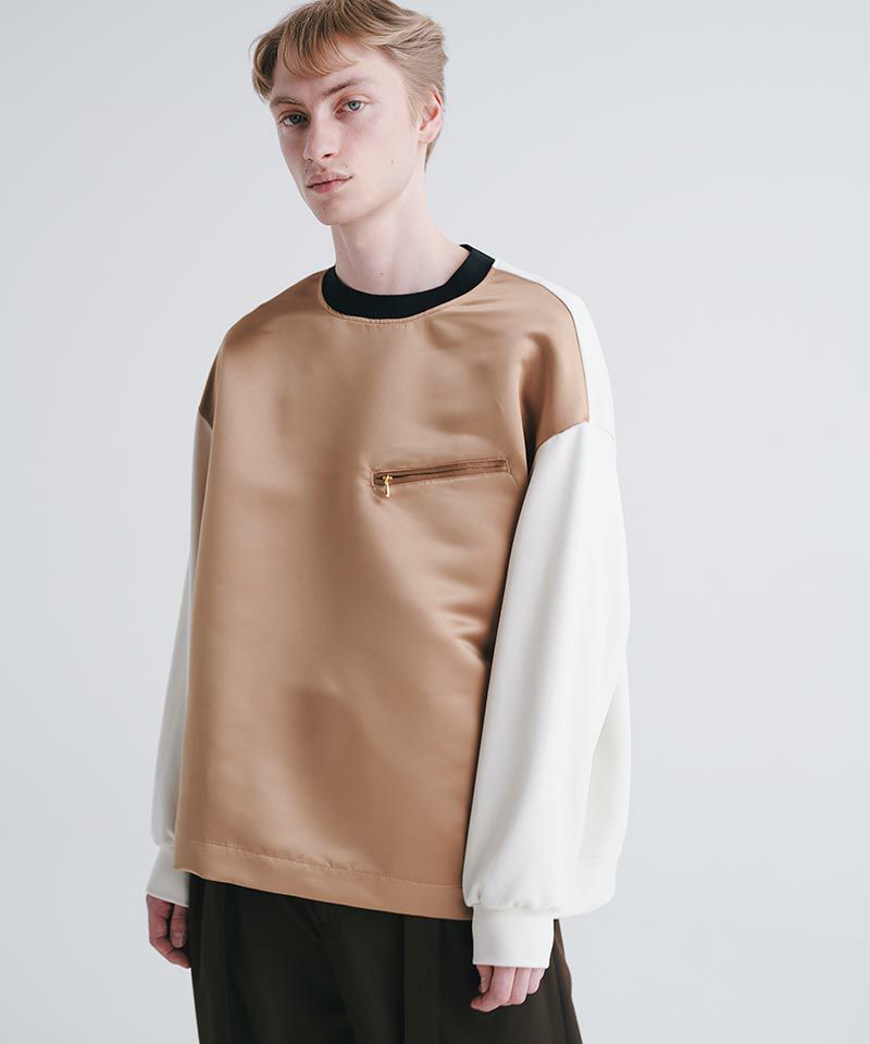 20%OFF【CULLNI(クルニ)】Satin Mix Pocket Pullover カットソー(23-AW