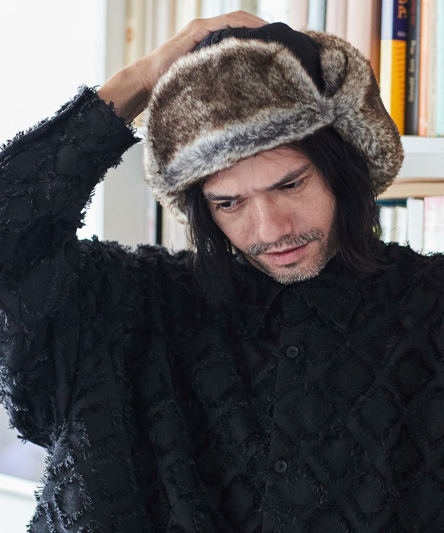 ADAM PATEK(アダムパテック)】fleece fur flight cap フライトキャップ