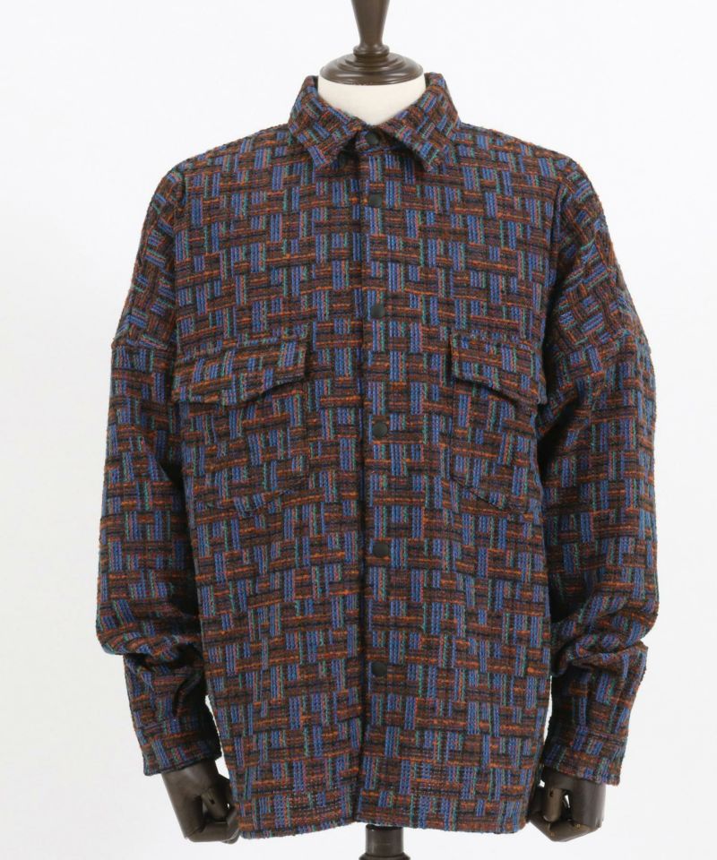 ADAM PATEK(アダムパテック)】tweed check looose shirt シャツ