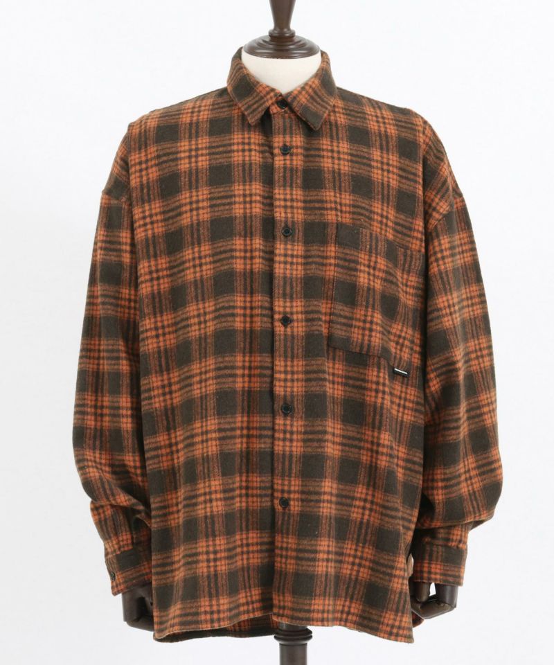 ADAM PATEK(アダムパテック)】brushed check looose shirt シャツ