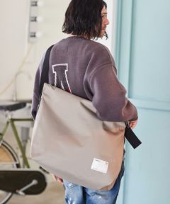 ADAM PATEK(アダムパテック)】water repellent nylon shoulder big bag