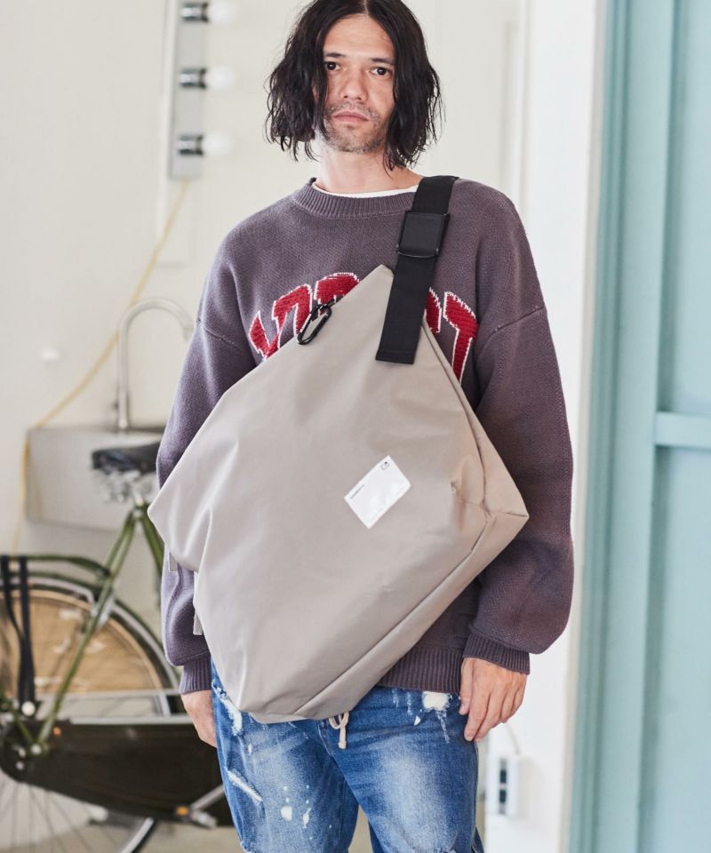 Km】【ADAMPATEK】water repellent nylon shoulder big bag/撥水