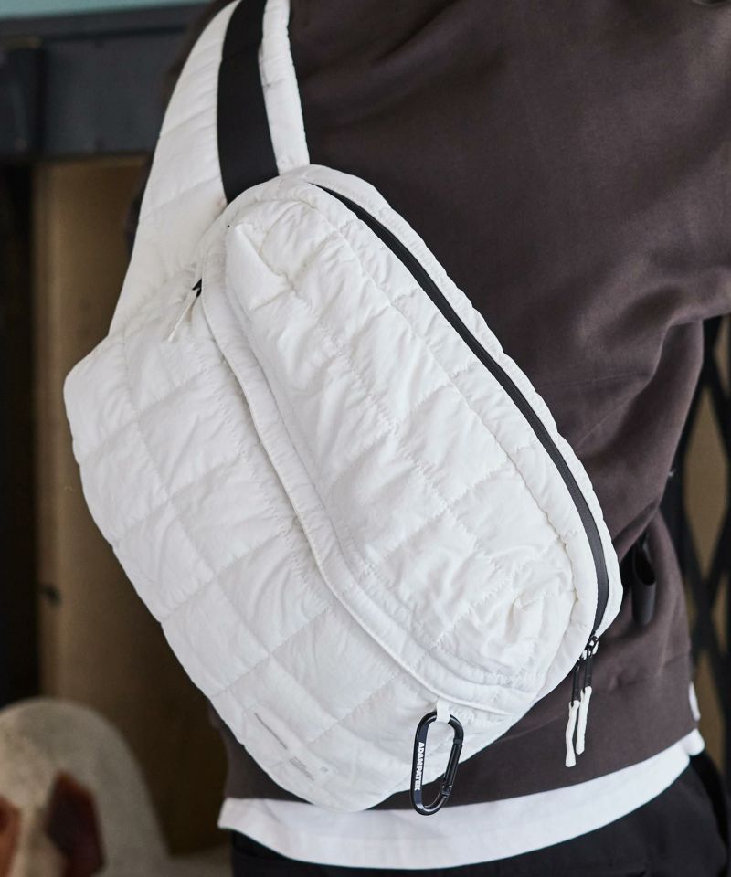 ADAM PATEK(アダムパテック)】square quilt BIG body bag ボディバッグ