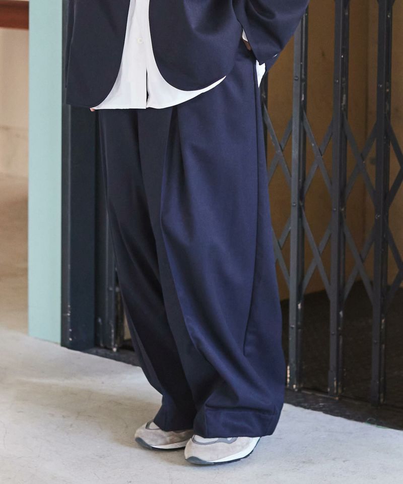 30%OFF【ADAM PATEK(アダムパテック)】pleated tuck looose slacks