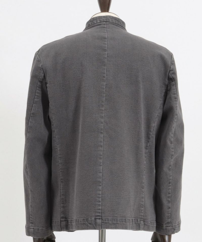 30%OFF【CAMBIO(カンビオ)】デニム加工ノーカラージャケット
