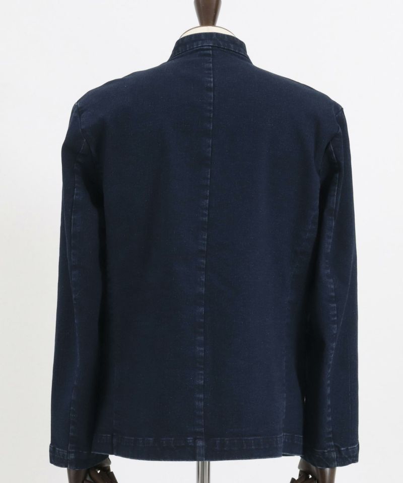 30%OFF【CAMBIO(カンビオ)】デニム加工ノーカラージャケット