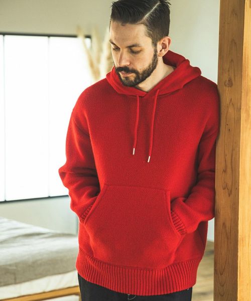 MROLIVE(ミスターオリーブ)】12G POLYESTER KNIT -LINKS JACQUARD