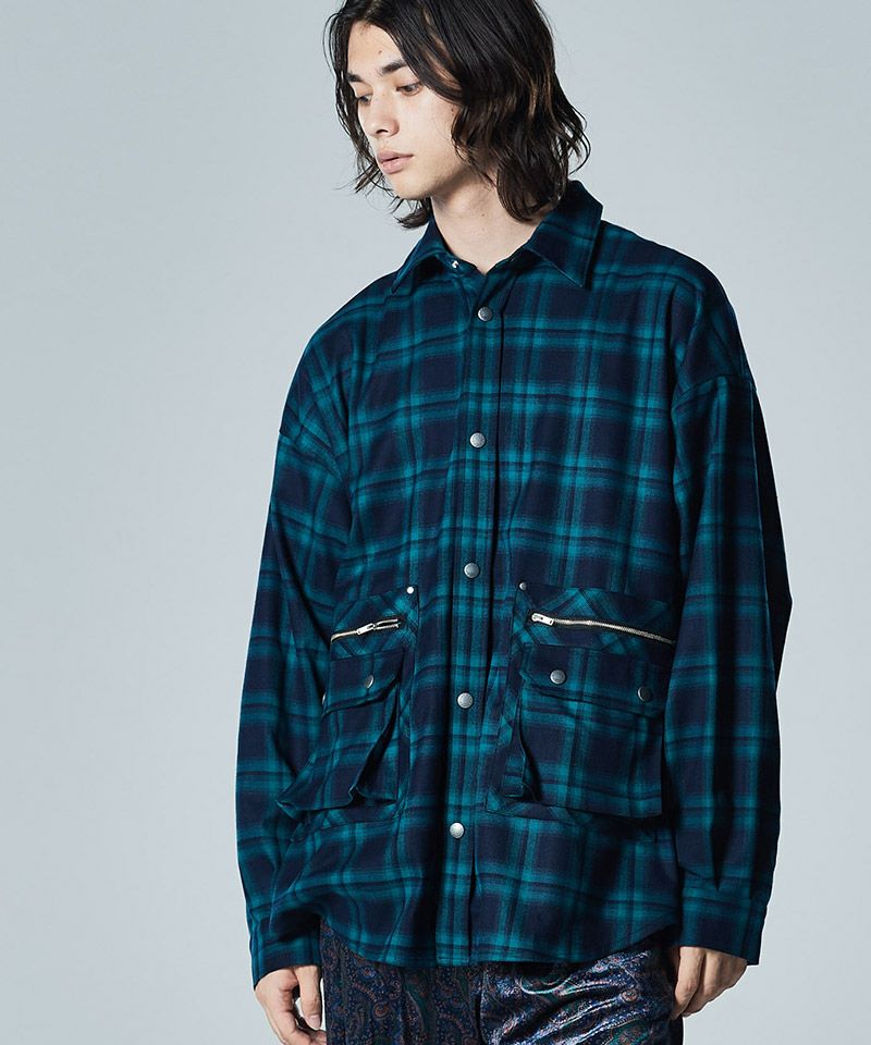 glamb(グラム)】4XL Check SH フォーエックスエルチェックシャツ