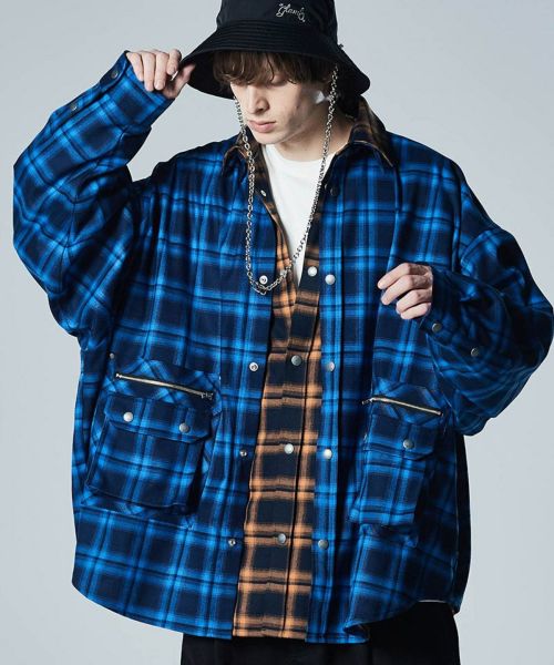 glamb(グラム)】4XL Check SH フォーエックスエルチェックシャツ