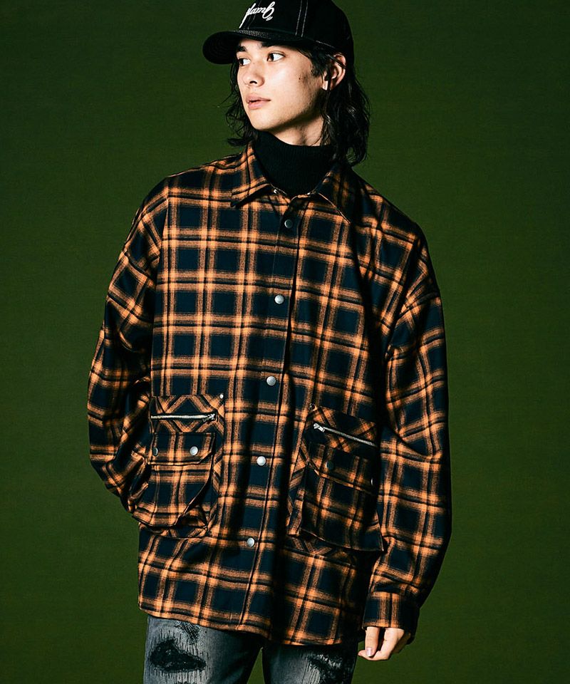 glamb(グラム)】4XL Check SH フォーエックスエルチェックシャツ