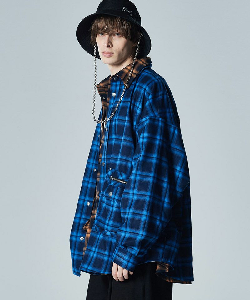 glamb(グラム)】4XL Check SH フォーエックスエルチェックシャツ